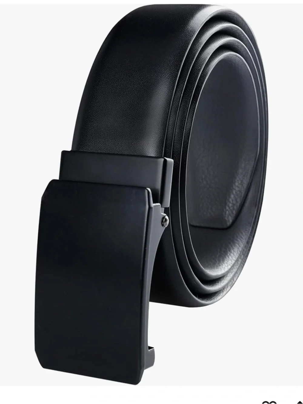 Exact Fit Men's Black Dress Belt Pressure-Lock Buckle Adjustable S 30-32